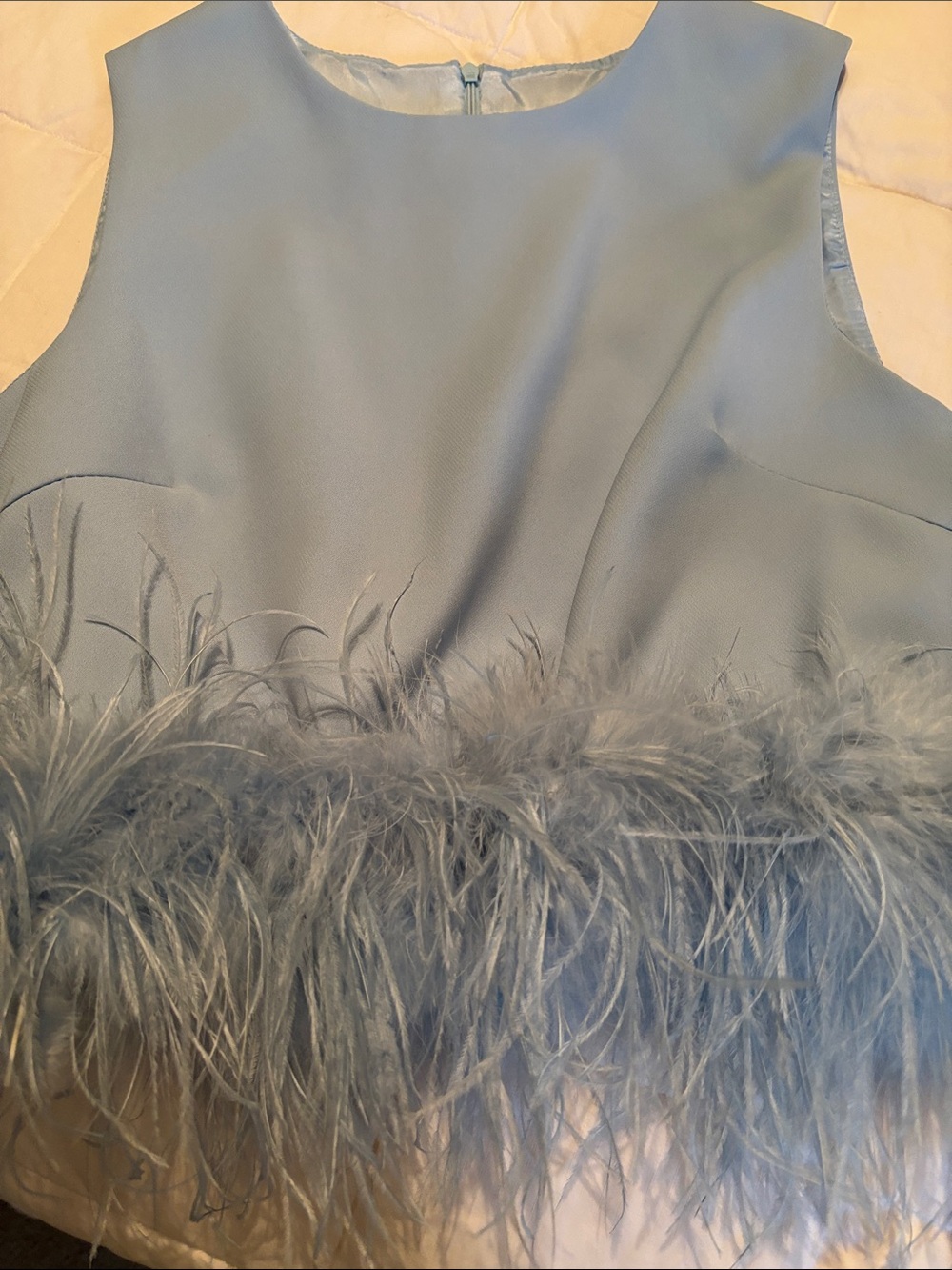 Dressy top with feather trim - Picture 4 of 5